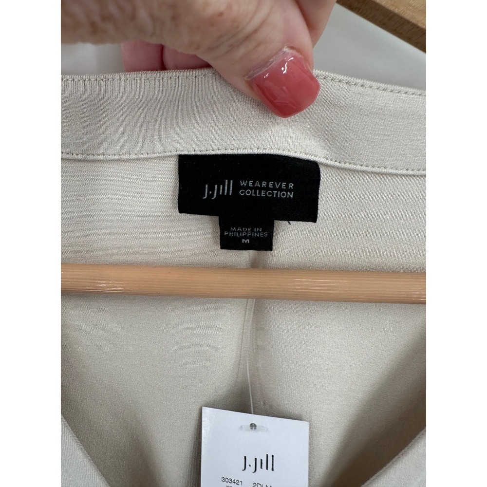 J. Jill Tunic Top Womens M Stretchy Basic Casual Essential Neutral Minimalist - Picture 5 of 9